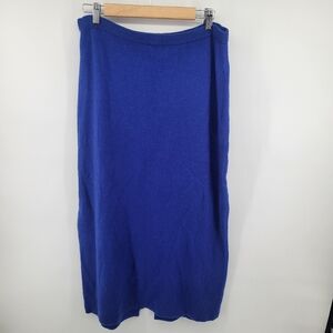 Nancy Heller Cashmere Elegant Blue Women's Skirt Size Large